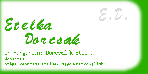 etelka dorcsak business card